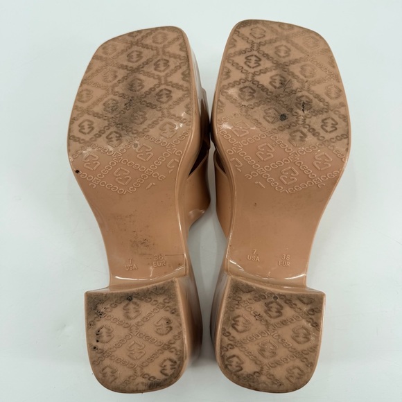 Jeffrey Campbell Tan Bubblegum Block Chunky Heel Sandals 7 - Picture 6 of 7